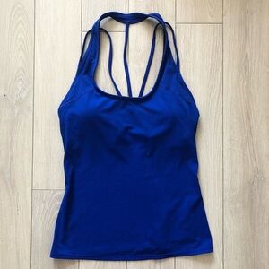 Fabletics Built In Bra Tank Top in Blue